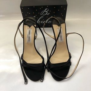 Jimmy Choo London open toe satin  Sandals.